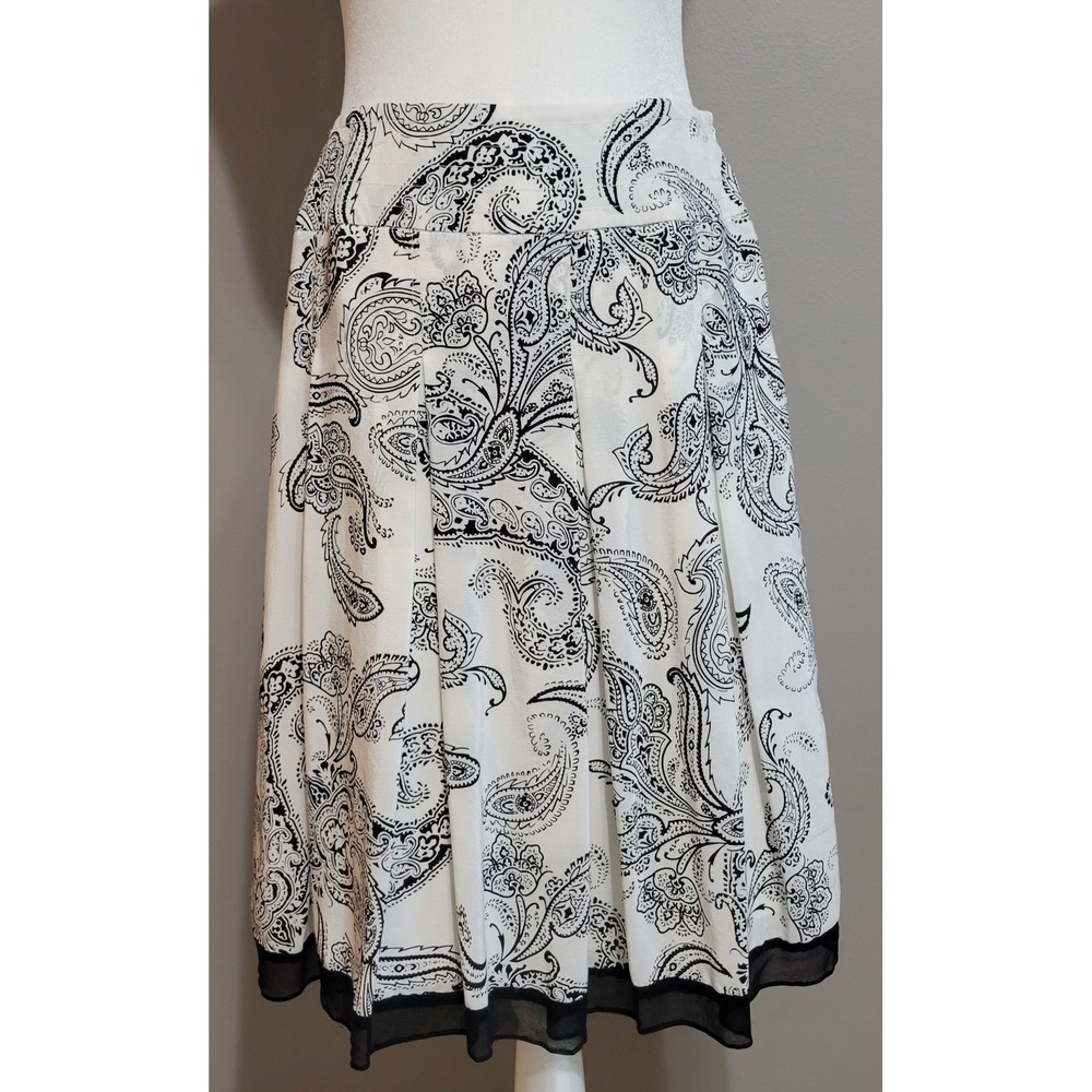 Allison Taylor Silk Aline Pleated Skirt